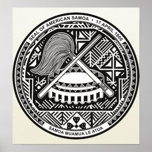 Amerikaanse Samoa Coat of Arms detail Poster