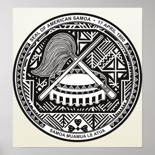 Amerikaanse Samoa Coat of Arms detail Poster (Voorkant)