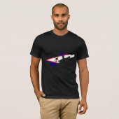 Amerikaanse Samoa Flag Map - volledige grootte T-shirt (Voorkant volledig)