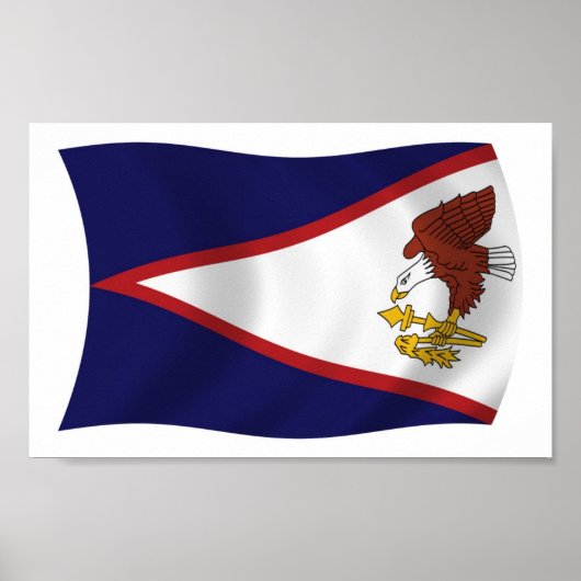 Amerikaanse Samoa Flag Poster Print (Voorkant)