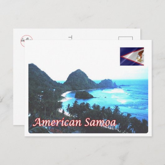 Amerikaanse Samoa - Kustlijn - Briefkaart (Voorkant / Achterkant)