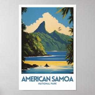 Amerikaanse Samoa National Park Minimal Travel Pos Poster