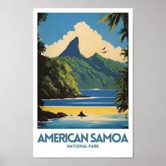 Amerikaanse Samoa National Park Minimal Travel Pos Poster