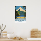 Amerikaanse Samoa National Park Minimal Travel Pos Poster (Keuken)