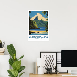 Amerikaanse Samoa National Park Minimal Travel Pos Poster