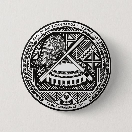 Amerikaanse Samoa-officiële wapenstilstand Ronde Button 5,7 Cm (Voorkant)