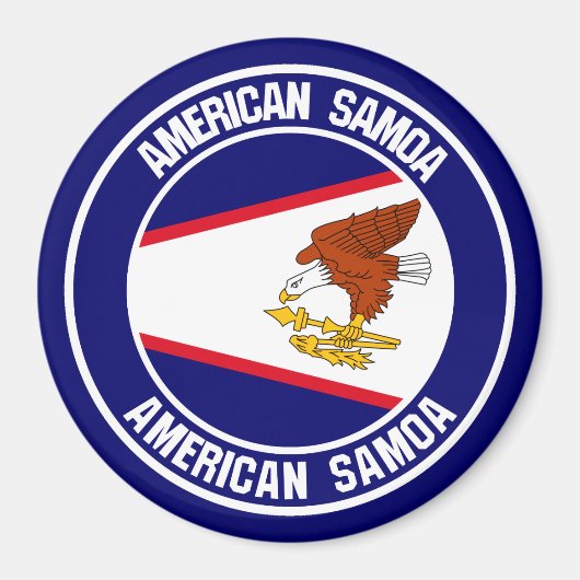 Amerikaanse Samoa Round Emblem Magneet (Voorkant)