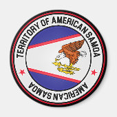 Amerikaanse Samoa Round Emblem Magneet (Voorkant)
