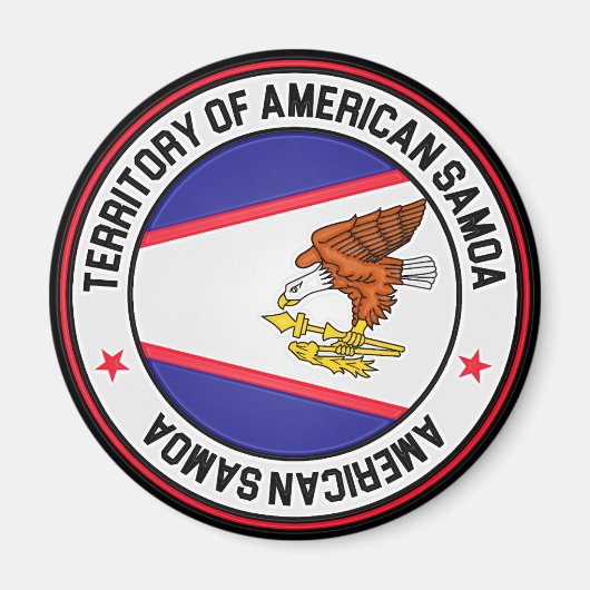 Amerikaanse Samoa Round Emblem Magneet (Voorkant)
