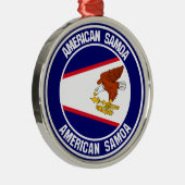 Amerikaanse Samoa Round Emblem Metalen Ornament (Rechts)