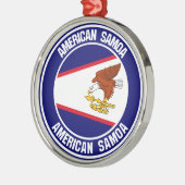 Amerikaanse Samoa Round Emblem Metalen Ornament (Links)