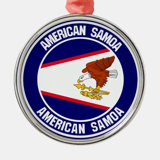 Amerikaanse Samoa Round Emblem Metalen Ornament (Voorkant)