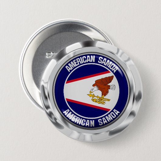 Amerikaanse Samoa Round Emblem Ronde Button 7,6 Cm (Voorkant /achterkant)