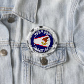 Amerikaanse Samoa Round Emblem Ronde Button 7,6 Cm (In situ)
