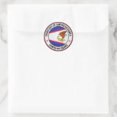 Amerikaanse Samoa Round Emblem Ronde Sticker (Tas)