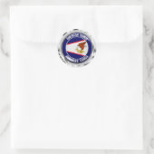 Amerikaanse Samoa Round Emblem Ronde Sticker (Tas)