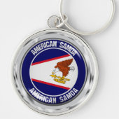 Amerikaanse Samoa Round Emblem Sleutelhanger (Voorkant)