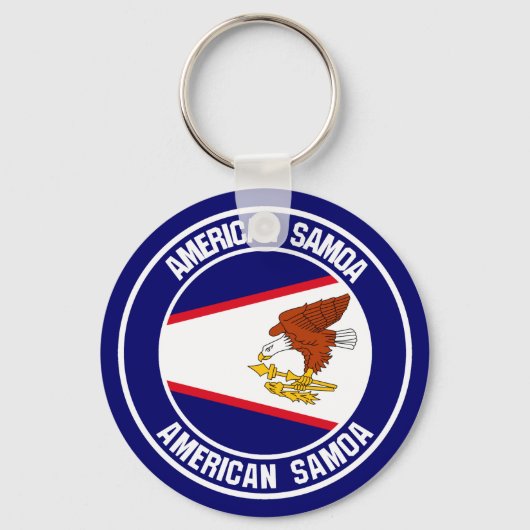 Amerikaanse Samoa Round Emblem Sleutelhanger (Voorkant)