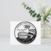 Amerikaanse Samoa-staatkwart Briefkaart (Staand voorkant)