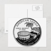 Amerikaanse Samoa-staatkwart Briefkaart (Voorkant / Achterkant)