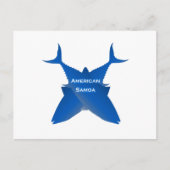 Amerikaanse Samoa Tuna (blauw) Briefkaart (Voorkant)
