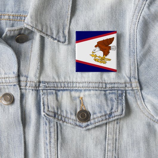 amerikaanse samoa vierkante button 5,1 cm (In situ)