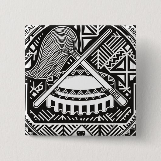 amerikaanse samoa vierkante button 5,1 cm (Voorkant)