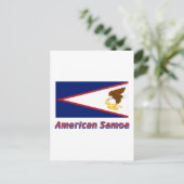 Amerikaanse Samoa-vlag met naam Briefkaart (Staand voorkant)