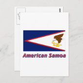 Amerikaanse Samoa-vlag met naam Briefkaart (Voorkant / Achterkant)