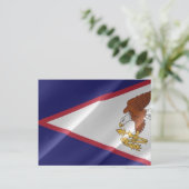 Amerikaanse Samoa - Vlag zwaaien - Briefkaart (Staand voorkant)