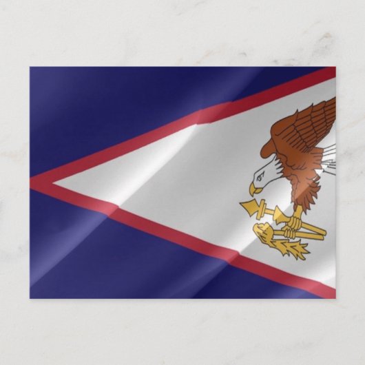 Amerikaanse Samoa - Vlag zwaaien - Briefkaart (Voorkant)