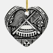 Amerikaanse Samoa-wapenschild Keramisch Ornament (Voorkant)