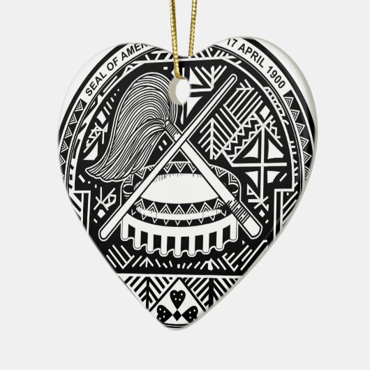 Amerikaanse Samoa-wapenschild Keramisch Ornament (Links)