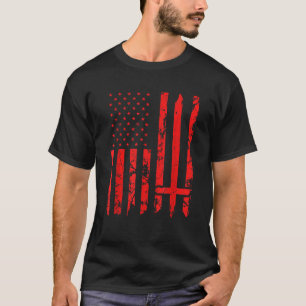 Amerikaanse satanische vlag Satanisch omgekeerd kr T-shirt