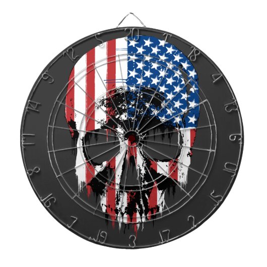 Amerikaanse schedel dartbord (Voorkant)