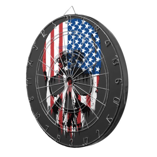 Amerikaanse schedel dartbord (Voorkant Rechts)