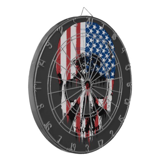 Amerikaanse schedel dartbord (Voorkant Links)