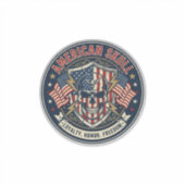 Amerikaanse Schedel Patriottische Patriottische Sc Sticker (Voorkant)