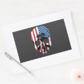 Amerikaanse schedel rechthoekige sticker (Envelop)