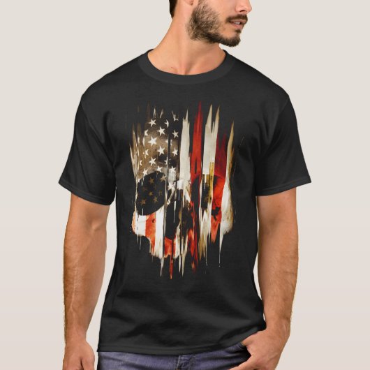 Amerikaanse Schedel T-shirt (Voorkant)
