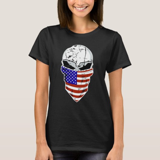 Amerikaanse schedel t-shirt (Voorkant)