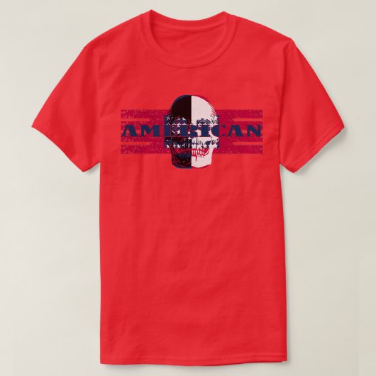 Amerikaanse schedelvlag 2 t-shirt (Design voorkant)