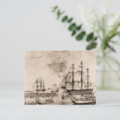 Amerikaanse schepen 19e eeuw briefkaart (Staand voorkant)