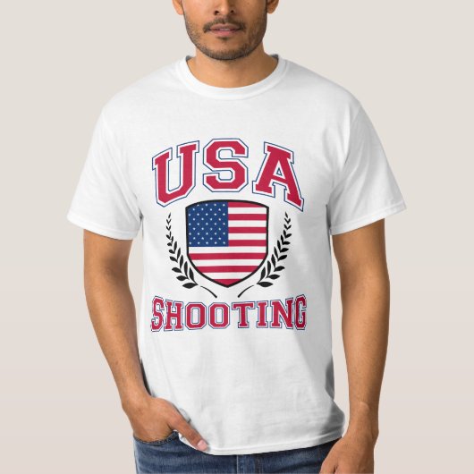 Amerikaanse schietpartij t-shirt (Voorkant)