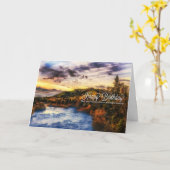 Amerikaanse Schilderachtig Uitzicht Birthday Kaart (Gele Bloem)