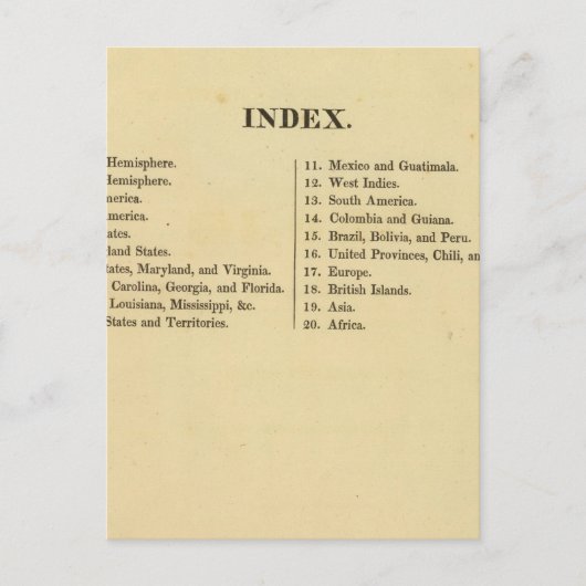 Amerikaanse schoolatlas van Grigg Briefkaart (Voorkant)