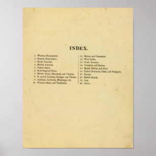 Amerikaanse schoolatlas van Grigg Poster