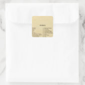 Amerikaanse schoolatlas van Grigg Vierkante Sticker (Tas)