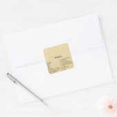 Amerikaanse schoolatlas van Grigg Vierkante Sticker (Envelop)