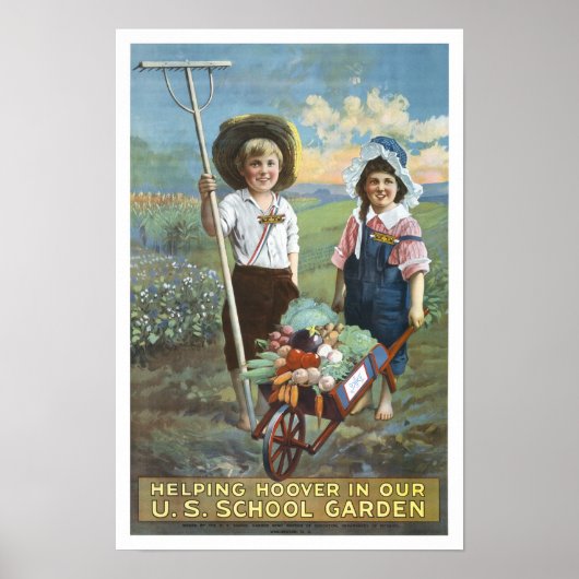 Amerikaanse schooltuinen, 1919. Vintage reclame Poster (Voorkant)
